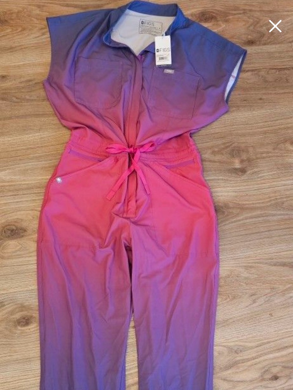 Figs Ombre Pink to Purple Jumpsuit Romper